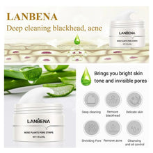 Load image into Gallery viewer, Lanbena Original Blackhead Removal Cream Mask for Face and Nose, Pore Strips, Peel Off
